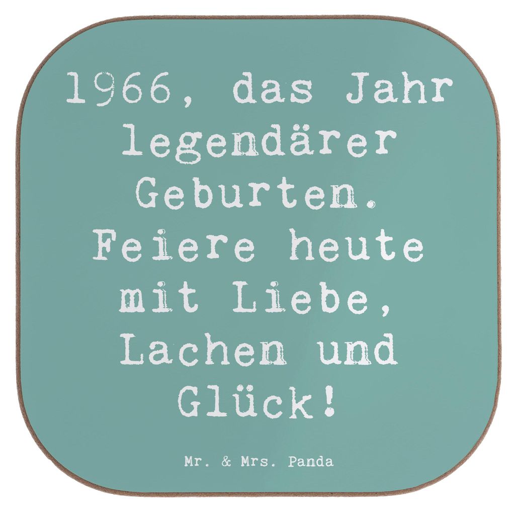 Mr. & Mrs. Panda Getränkeuntersetzer Spruch 1966 Geburtstag - Meeresbrise - Geschenk, gläseruntersetzer, Geburtstagsgeschenk, handgefertigte Gesc...
