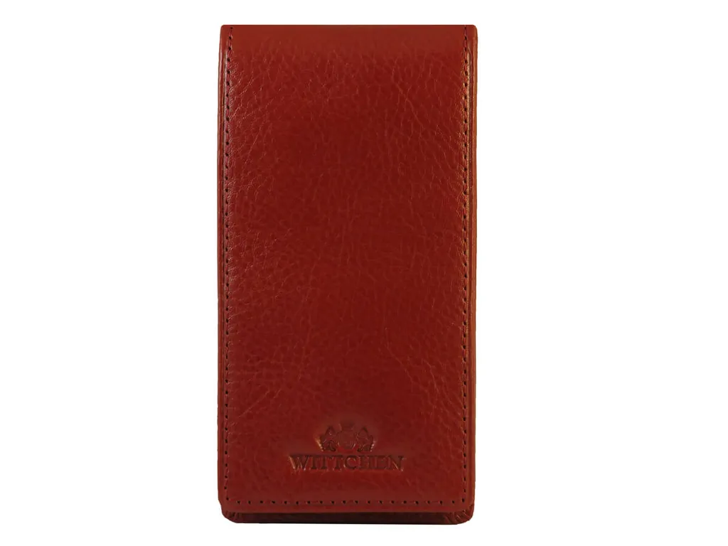 Porte-cartes WITTCHEN en Cuir Véritable Rouge : Pratique et Élégant