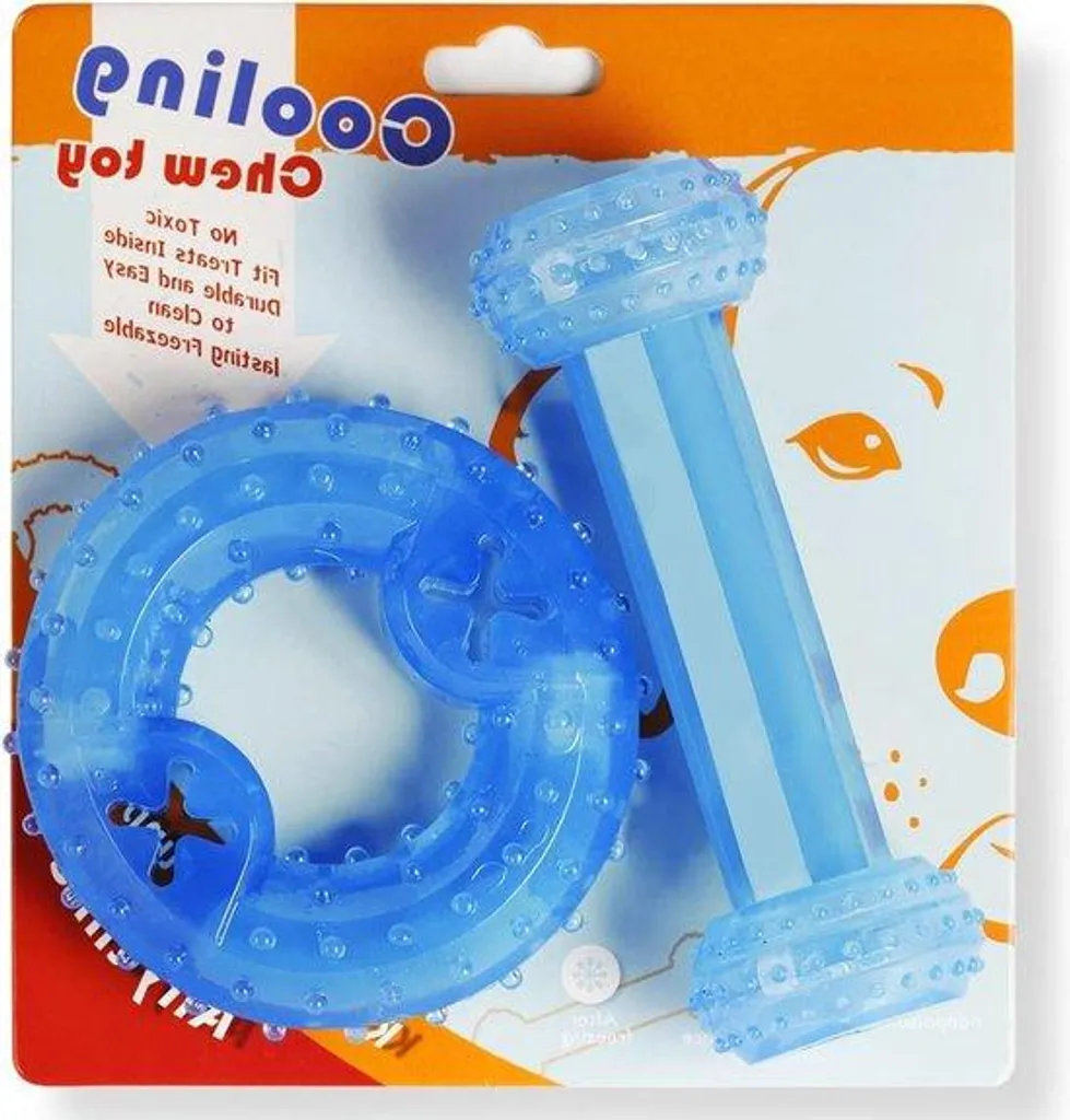 Jouet à mâcher pour chien en gel résistant - Anneau bleu pour chiots