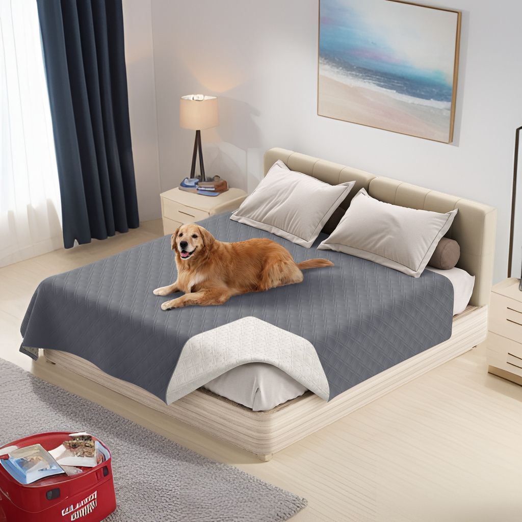 259x208cm Wasserdichte Hundedecken,Rutschfest Tagesdecke Hunde Decke Möbelschutz Bettdecke