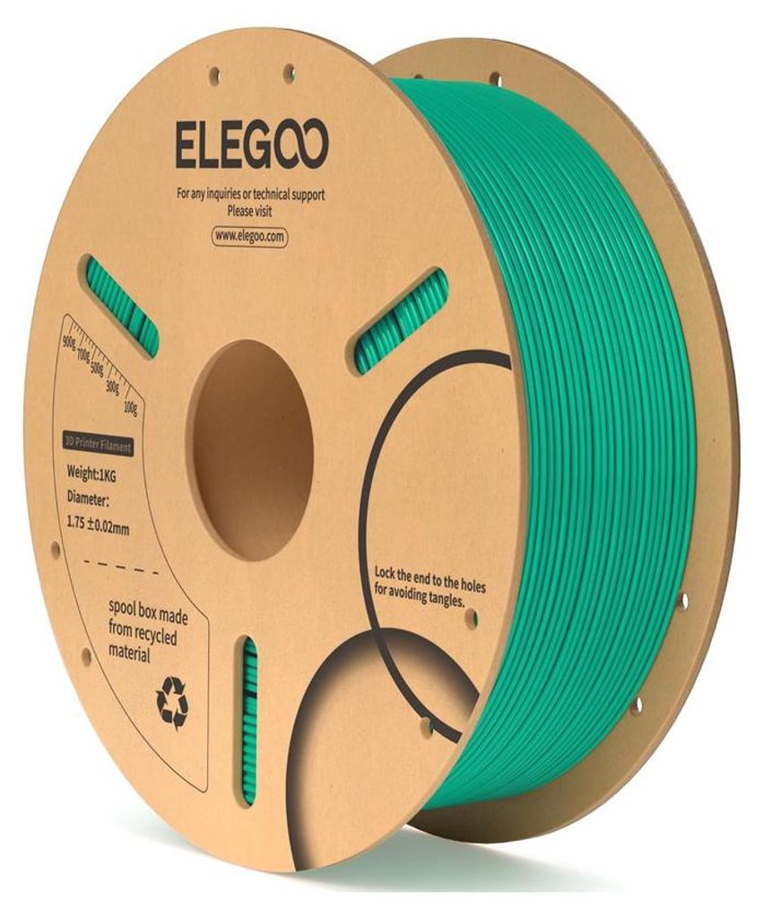ELEGOO PLA-1.75mm-1KG-Cardboard Spool-Sea Green Produktbild 