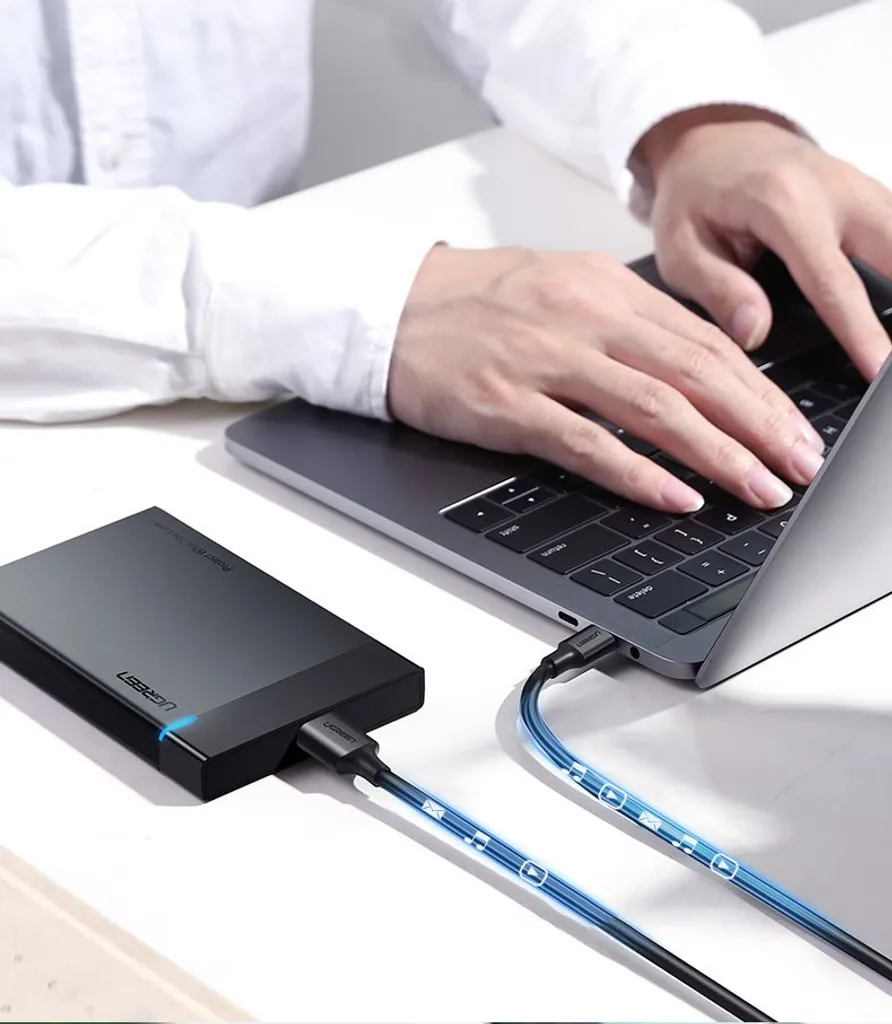 Cavo Ugreen Micro USB 3.0 a Type-C 1m - Nero per Hard Disk - 7