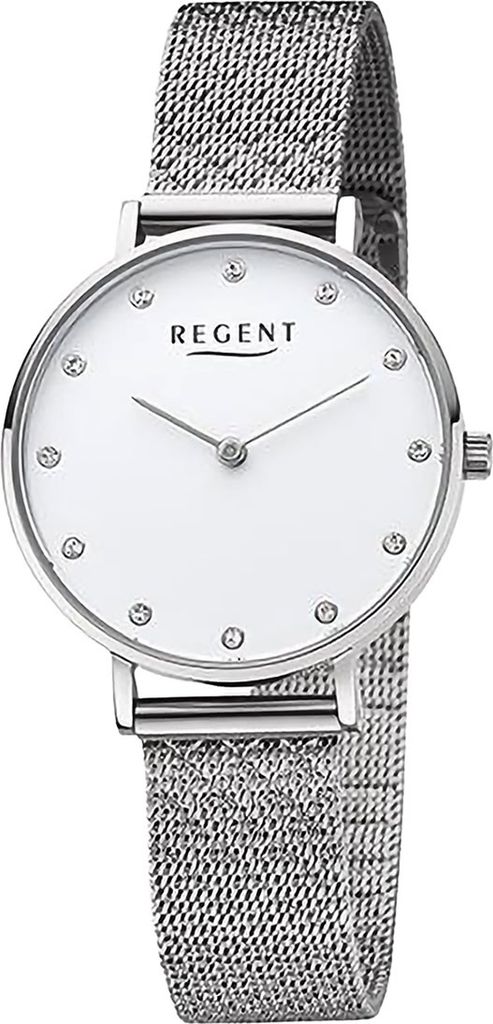Regent Metall Damen Uhr Armbanduhr Quarz silber Produktbild 