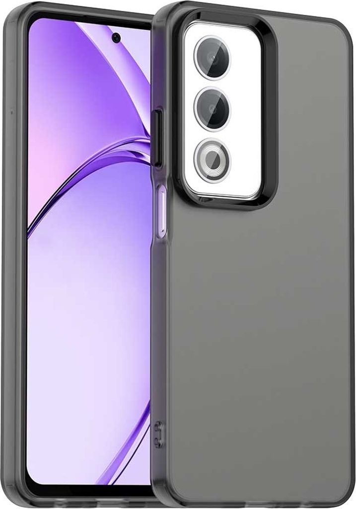 Hülle für Oppo A80 - Phonesta HardFrost Semi-Transparent Back Cover - Mattschwarz