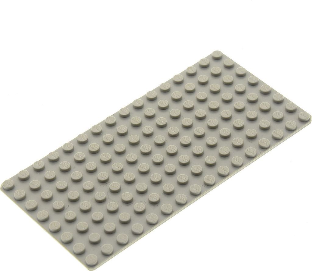 1x Lego Bau Platte 8x16 flach alt-hell grau Grundplatte Produktbild 