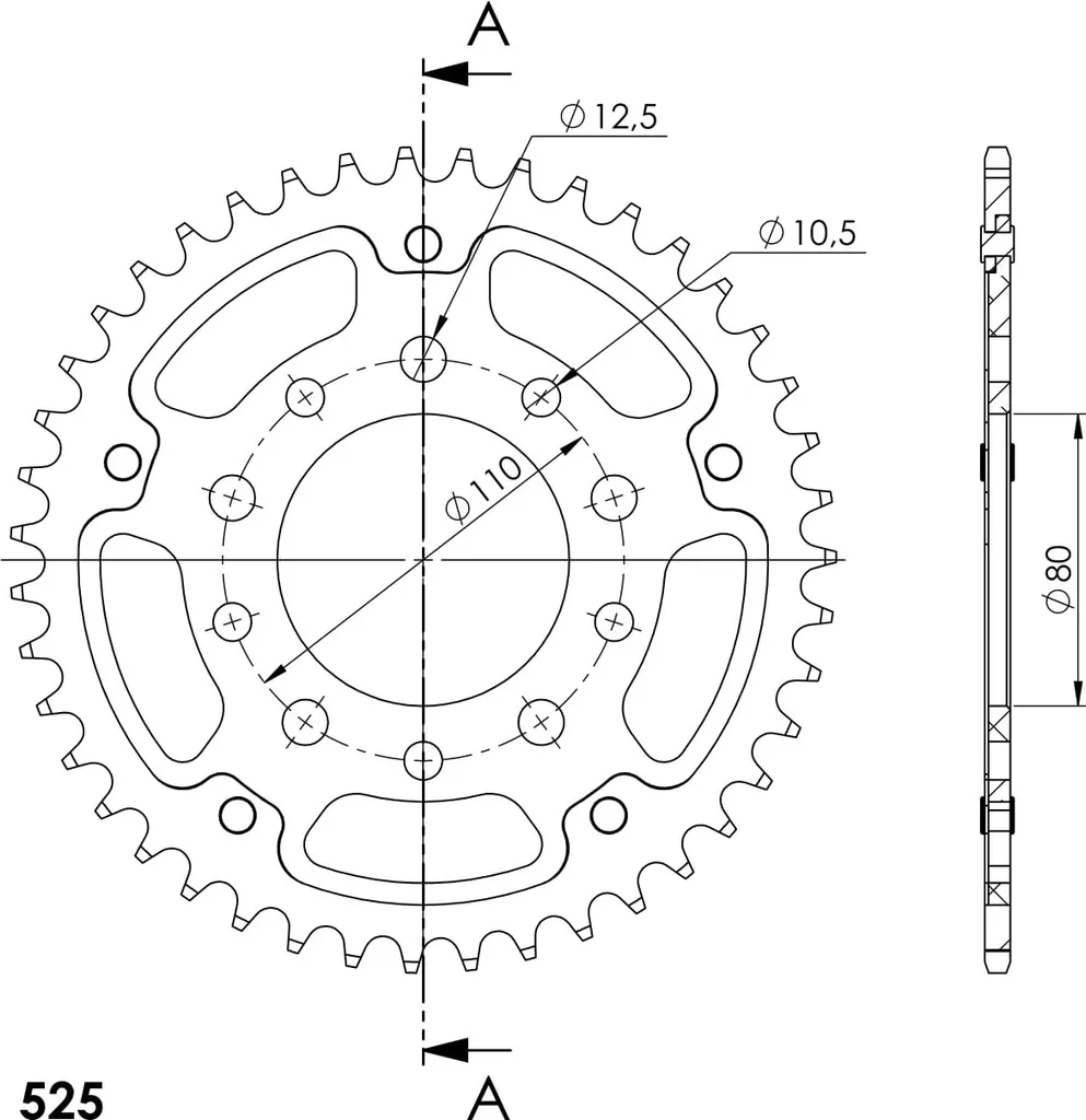 Améliorez votre kit chaîne avec la couronne Supersprox 525 43 dents