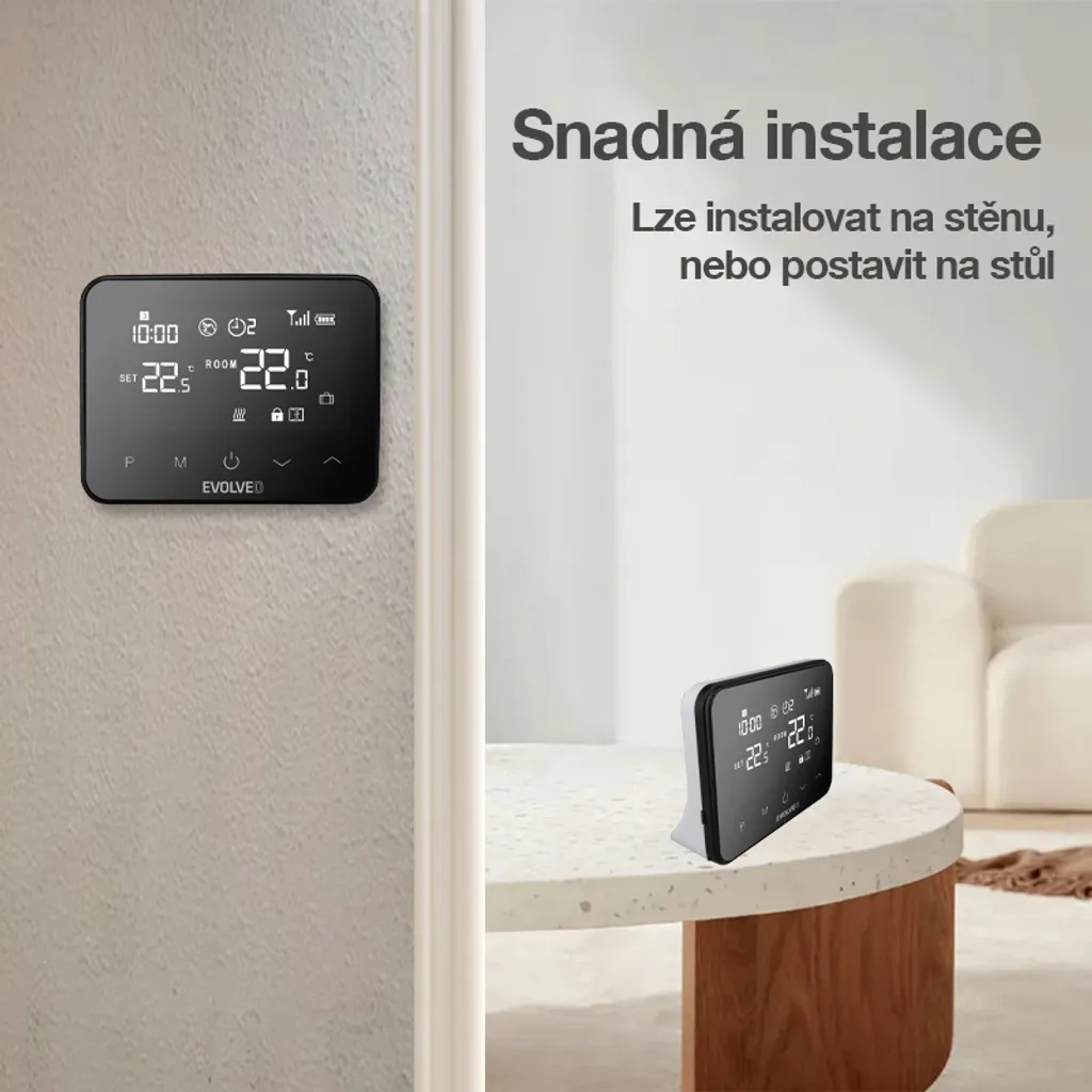 Thermostat WiFi Bluetooth Programmable EVOLVEO Thermal avec App Mobile