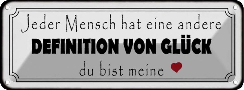 vianmo Blechschild 10x27 cm Jeder andere Definition Glück Dekoration Spruch Zitat