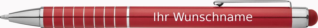 Touchpen Kugelschreiber mit Gravur / aus Metall / Farbe: rot