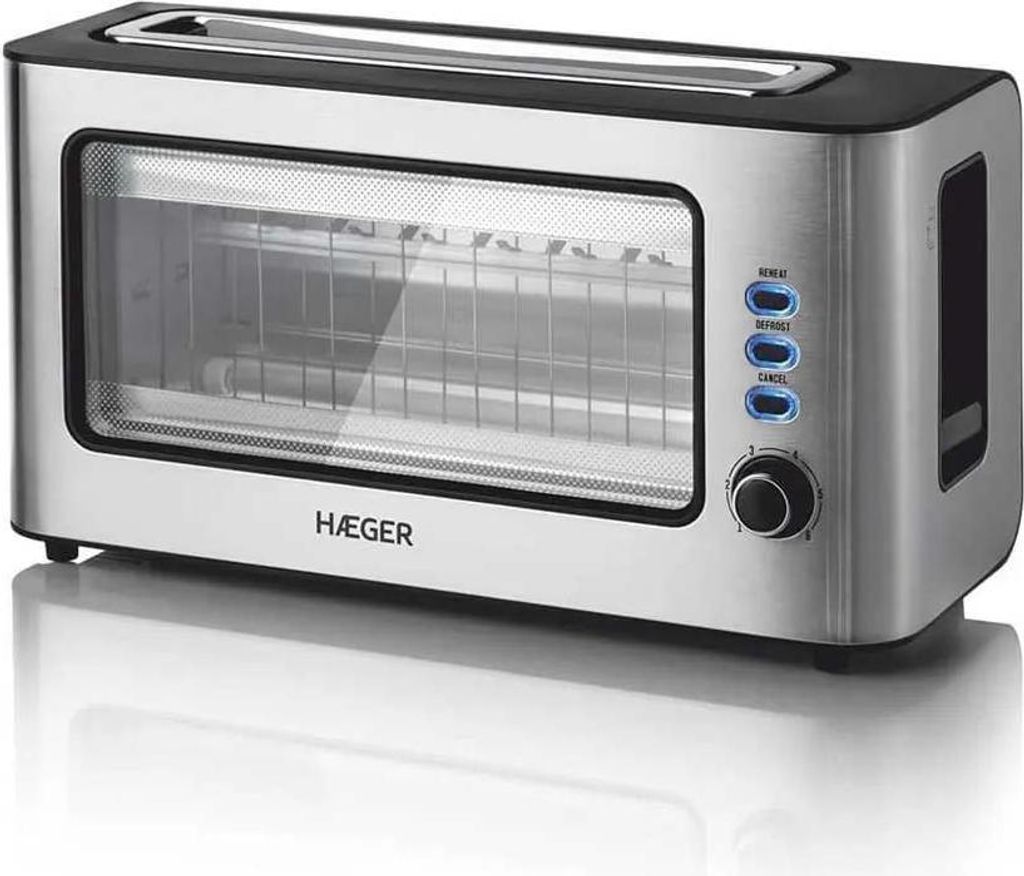 Haeger TO-100.014A, 2 Scheibe(n), Schwarz, Edelstahl, Glas, Produktbild 