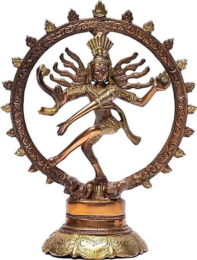 Shiva Nataraj Laiton Bicolore - 736 G; 20 cm Image du produit 