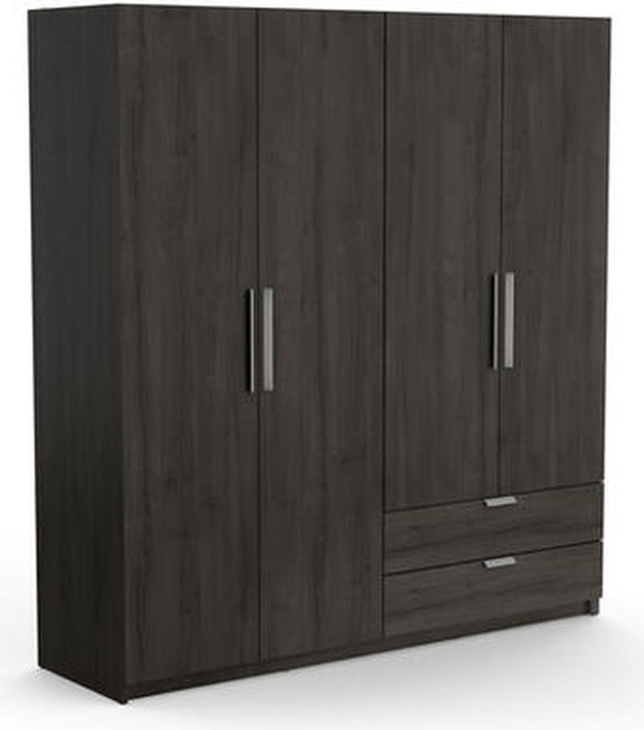 Kleiderschrank >Glory2< in Kronberg Eiche aus Holzwerkstoff - 178x192x51 (BxHxT)