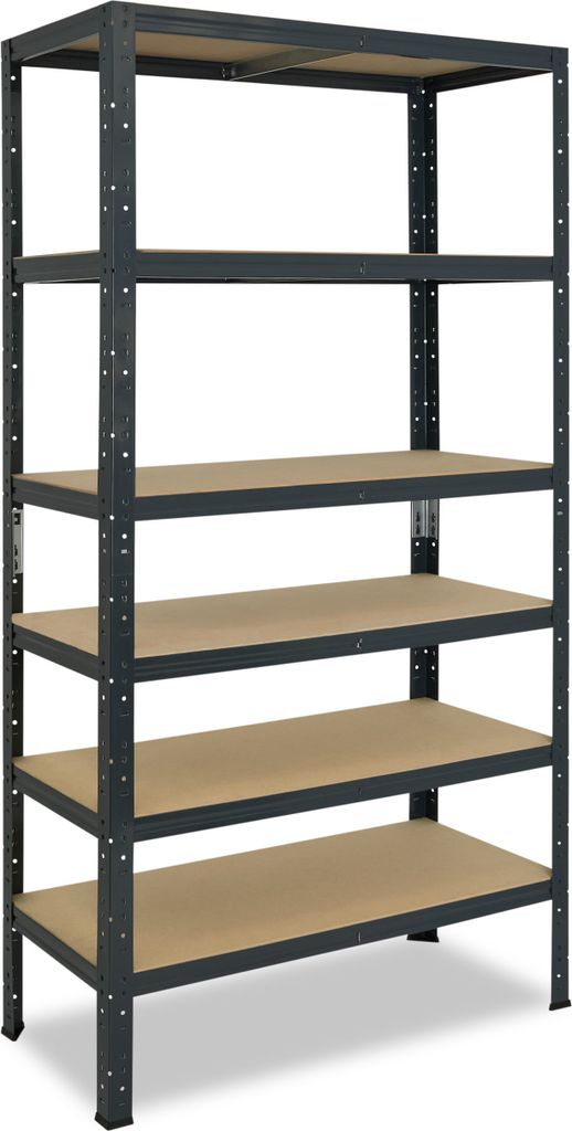 shelfplaza HOME 230x70x60 cm Schwerlastregal in anthrazit mit 6 Böden und 145 kg Traglast pro Boden