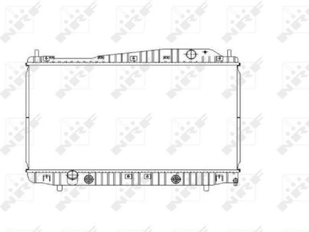 Kühler Motor Kühlrippen gelötet 698 - 375 mm Alu NRF für u.a. CHEVROLET EPICA