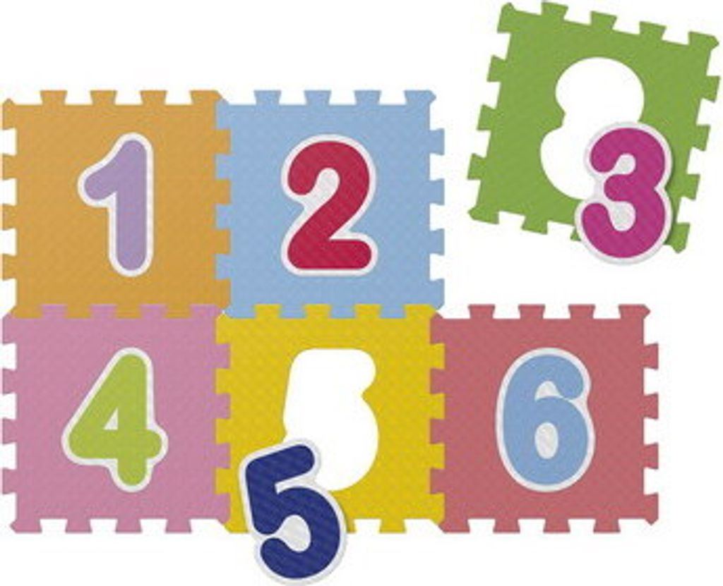 Chicco Puzzlematte Zahlen 6-tlg Puzzle Spielmatte Spielunterlage abwaschbar +12M