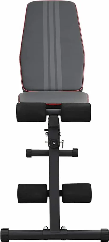 Banc de poids réglable en acier noir pour musculation à domicile