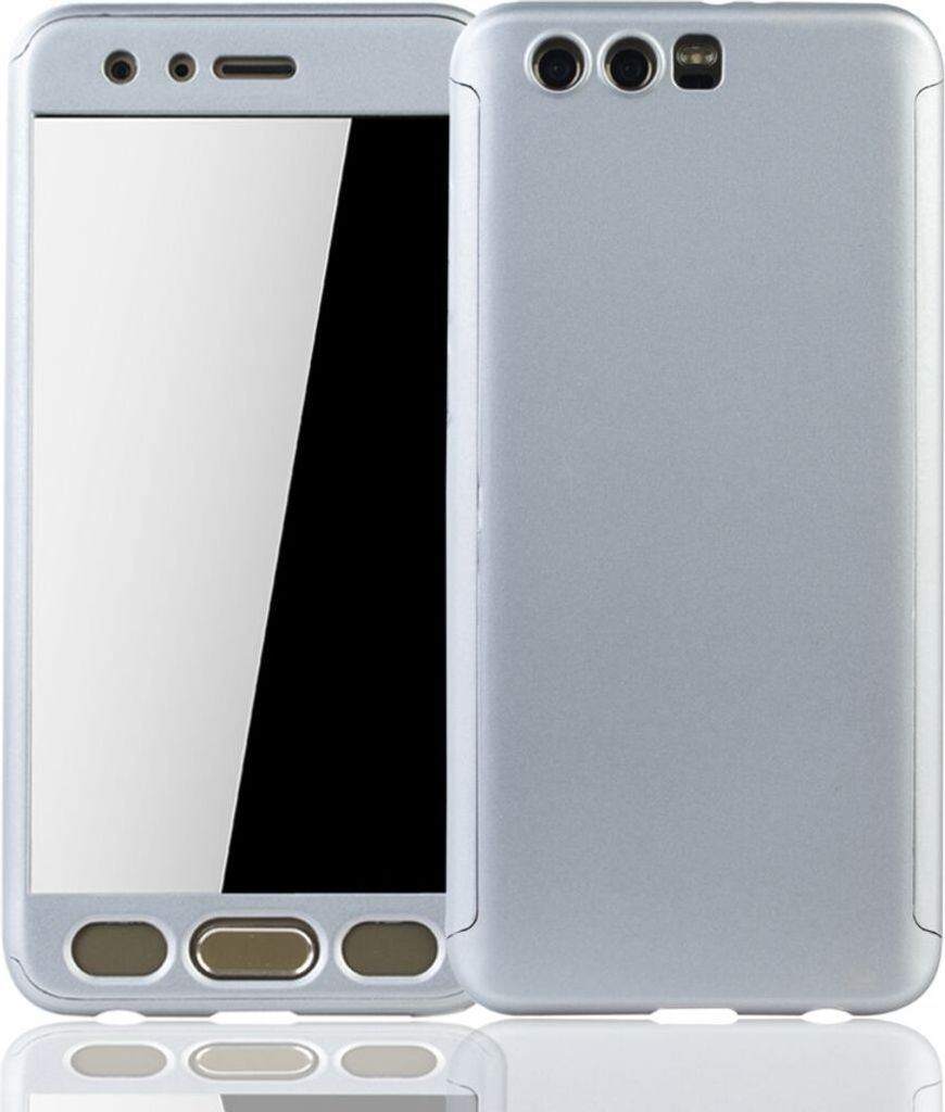 Handyhülle Schutzhülle für Huawei Honor 9 Full Case Cover Displayschutz 360 Silber
