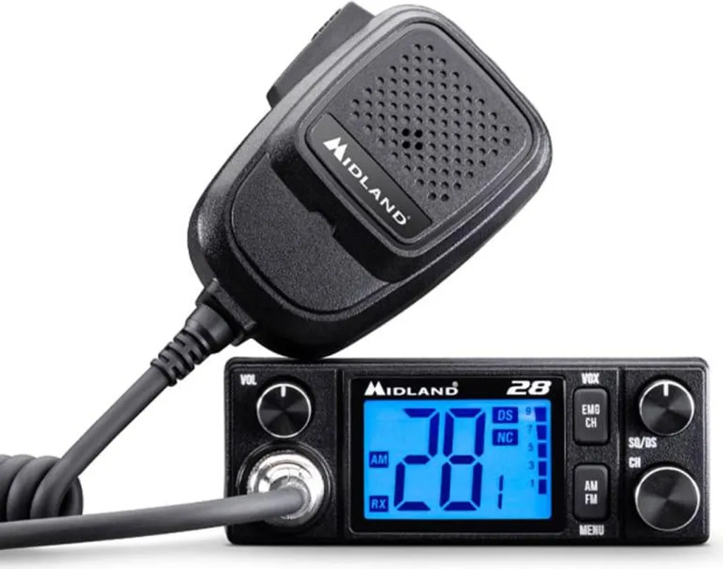 Radio CB Midland 28 - Émetteur-Récepteur Mobile Multi-Normes Europe