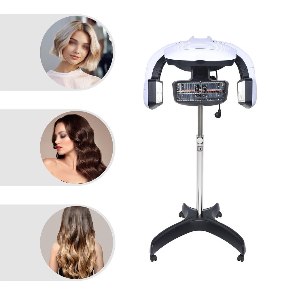 1500W Haartrockner Heizung Infrarot Stand Up Haartrockner Trockenhaube Färben Dauerwelle Ölbehandlung Maschine 0-60 °C Temperatur Einstellbar