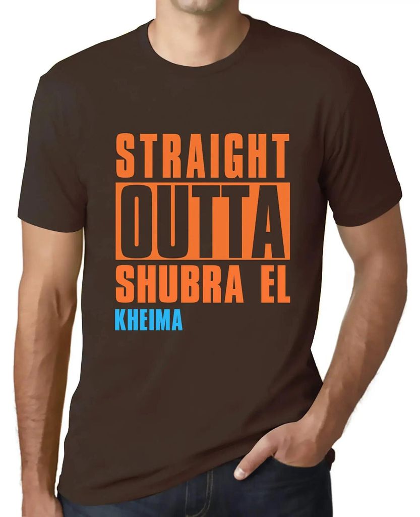 Herren Grafik T-Shirt Direkt aus Shubra el kheima – Straight Outta Shubra El Kheima – Öko-Verantwortlich Vintage Jahrgang Kurzarm Lustige Druck