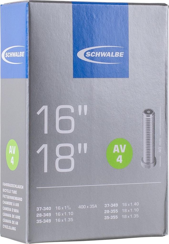 Schwalbe 16' Schlauch 'AV 4' 16x1 1/8-1 3/8' Produktbild 