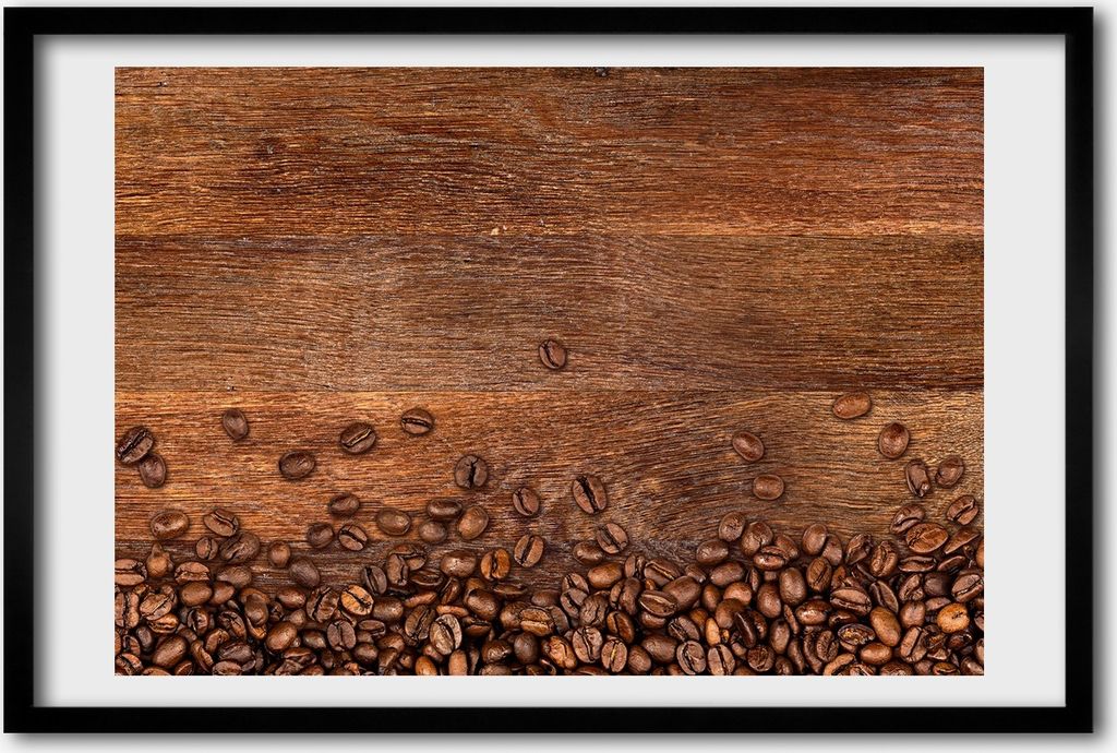 Bild 60x40 MDF-Rahmen, Wandkunst Kaffeebohnen