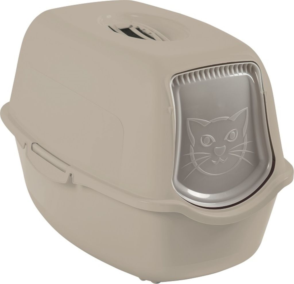 Rotho Katzentoilette Eco Bailey mit geruchshemmendem Aktivkohlefilter - Katzenklo 56,0 x 40,0 x 39,0 cm - Katzen Toilette inkl. Haube und Schwingtür