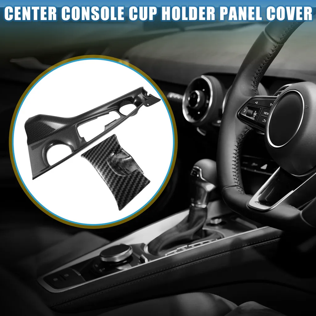 Couverture de Panneau de Support de Tasse Console Centrale Noire ABS - 3