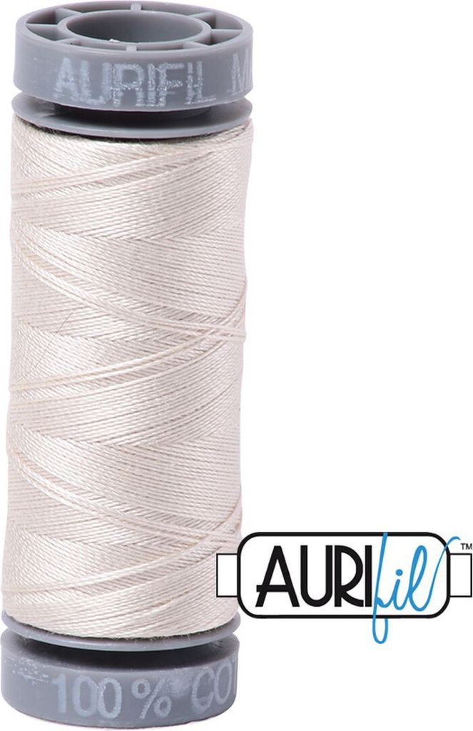 AURIfil Nähgarn MK28WT 750m, 100% Baumwolle : 2309 Silver White AURIfil: 2309 Silver White