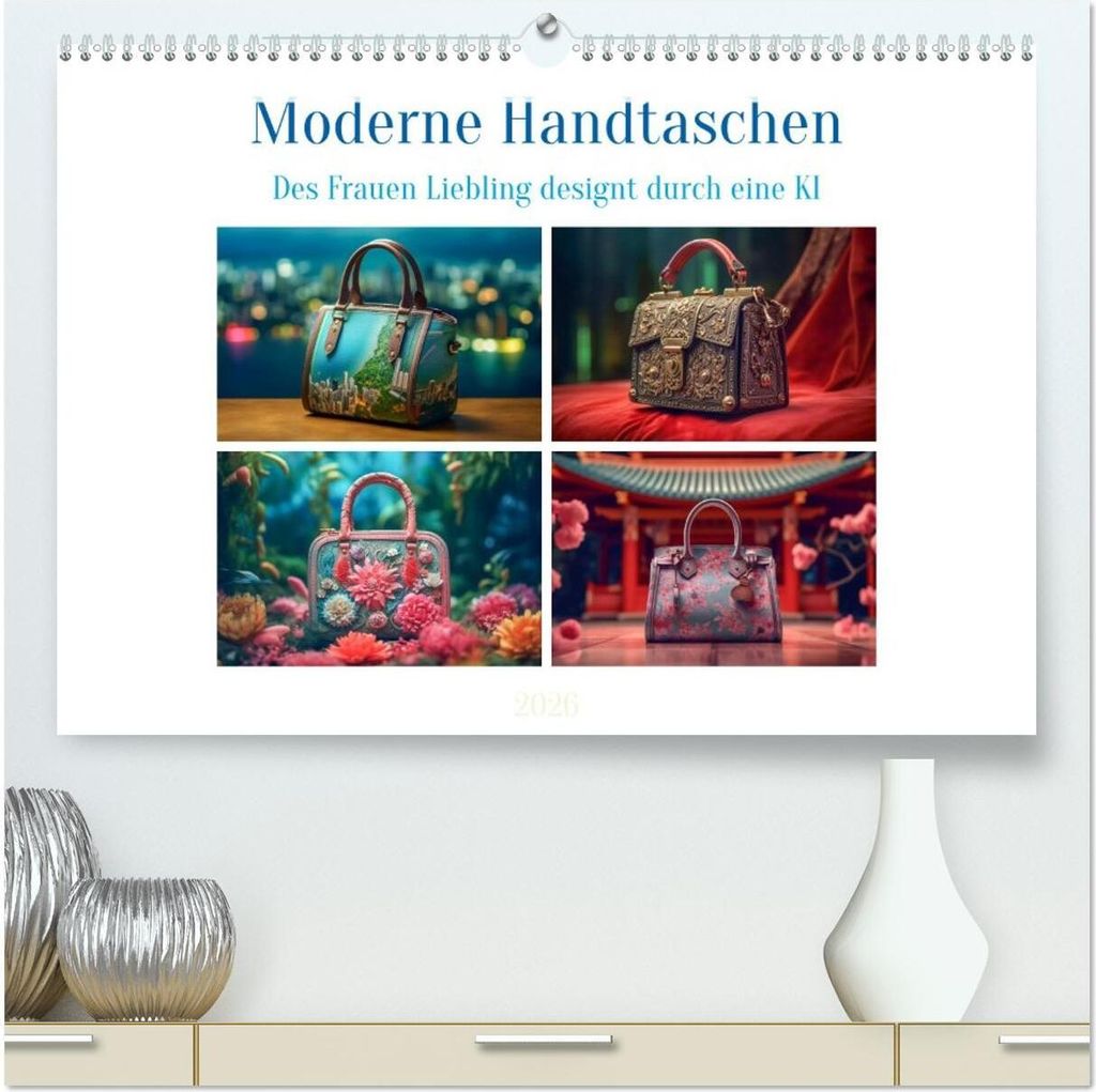 Moderne Handtaschen (hochwertiger Premium Wandkalender 2026 DIN A2 quer), Kunstdruck in Hochglanz
