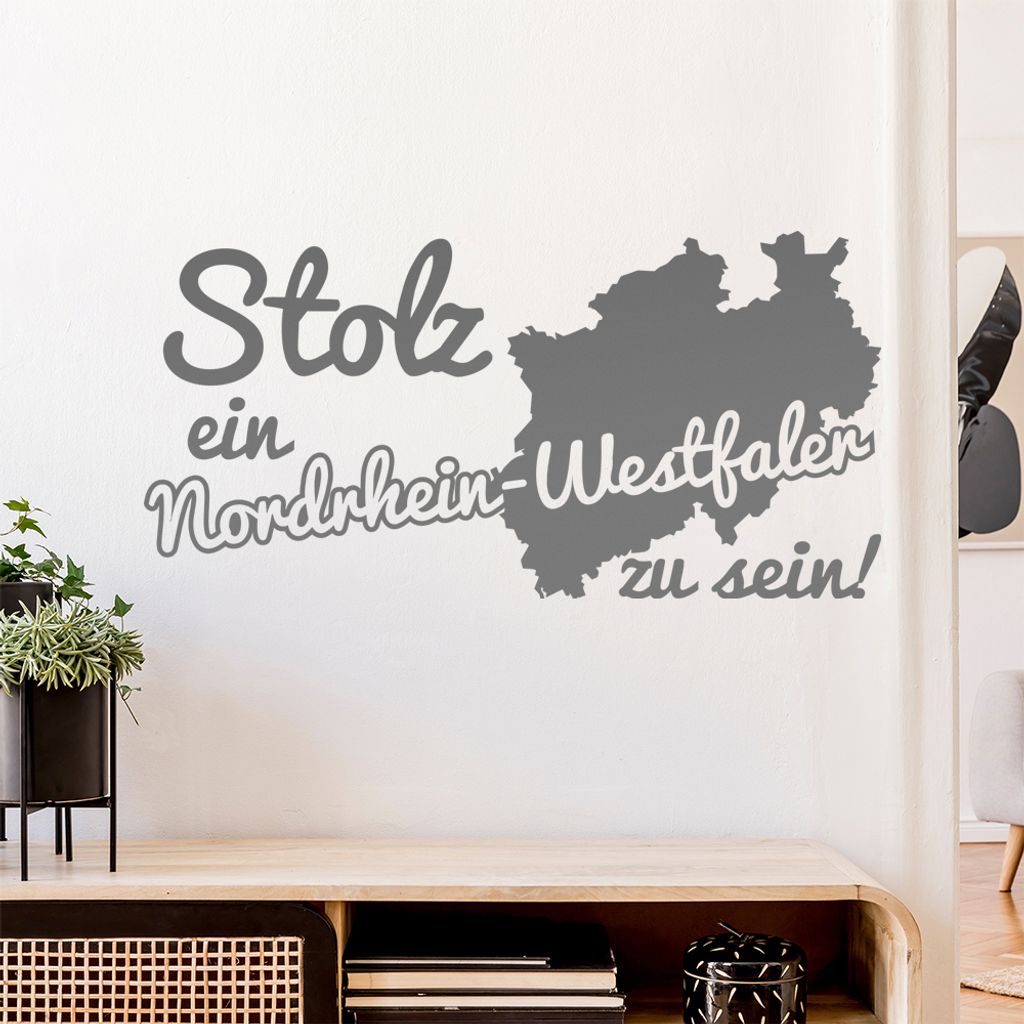 Nordrhein-Westfale Stolz Wandtattoo Wandaufkleber Wall Sticker - Dekoration, Küche, Wohnzimmer, Schlafzimmer, Badezimmer