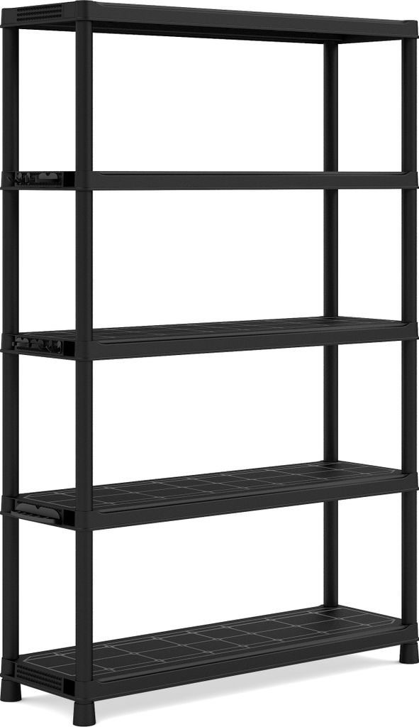 KIS Kunststoffregal "PLUS", 120/5 Schwarz Produktbild 