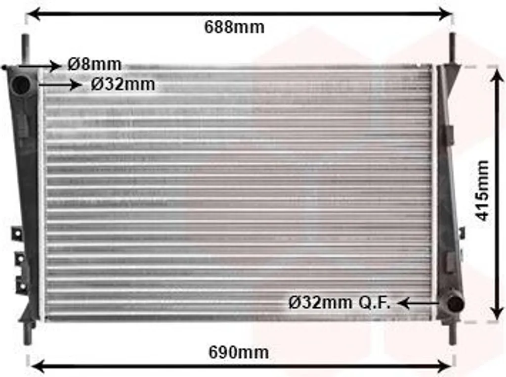 Radiateur VAN Wezel 77002037 contre surchauffe moteur Jaguar fiable