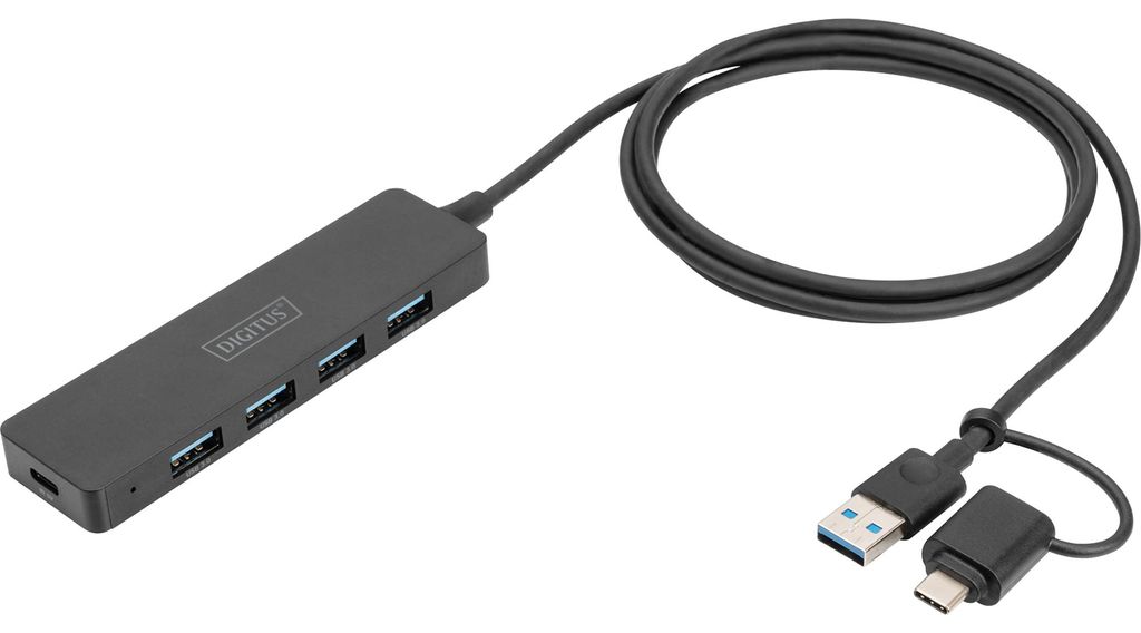 Digitus USB 3.0 Hub 4-Port, Slim Line, USB 3.2 Gen 1 (3.1 Produktbild 