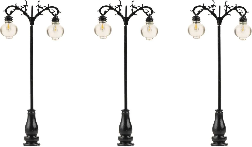 Lot de 3 suspensions LED blanc chaud Faller 180115 pour décor miniature