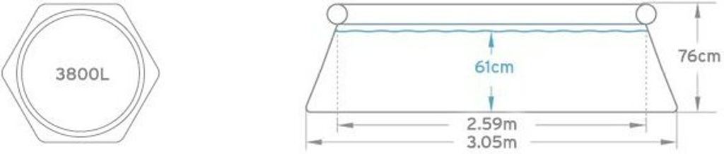 Bestway Fast Set Aufblasbarer Swimmingpool Rund 305x76 cm Produktbild 39