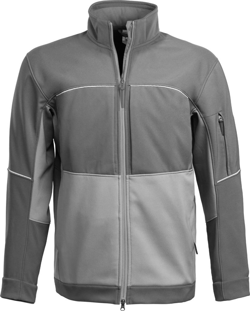Qualitex Softshelljacke - Atmungsaktive Regenjacke | wasserfeste Softshelljacke | Übergangsjacke - in Farbe: anthrazit/grau - Herren: S