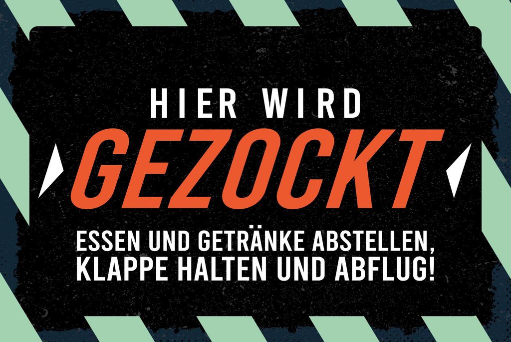 vianmo Holzschild 20x30 cm Hier wird gezockt. Essen und Trinken abstellen