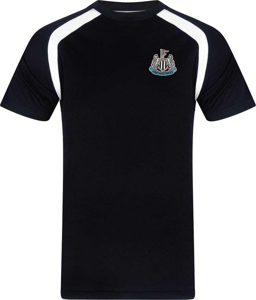 Newcastle United FC - T-Shirt für Jungen, Polyester GF399 (134) (Schwarz)