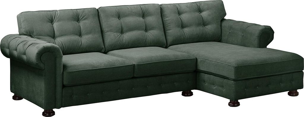 home24 Ecksofa mit Longchair - Microfaser