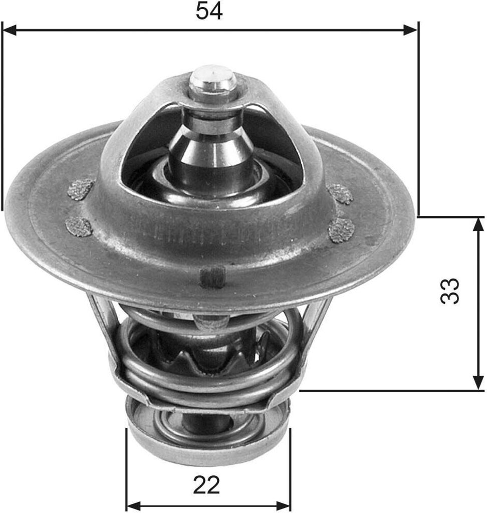 GATES TH22285G1 Thermostat, Kühlmittel OE 19301PLZD00 kompatibel mit Vectra, Corsa B, Combo, Astra F, Civic