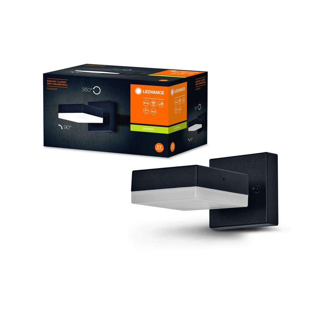 A product box and a wall lamp.