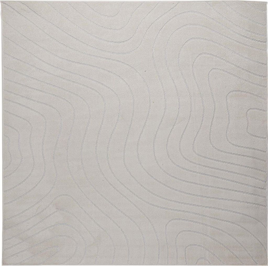 vidaXL Bereichsteppiche PALMERAS Creme 120 x 120 cm Polyester