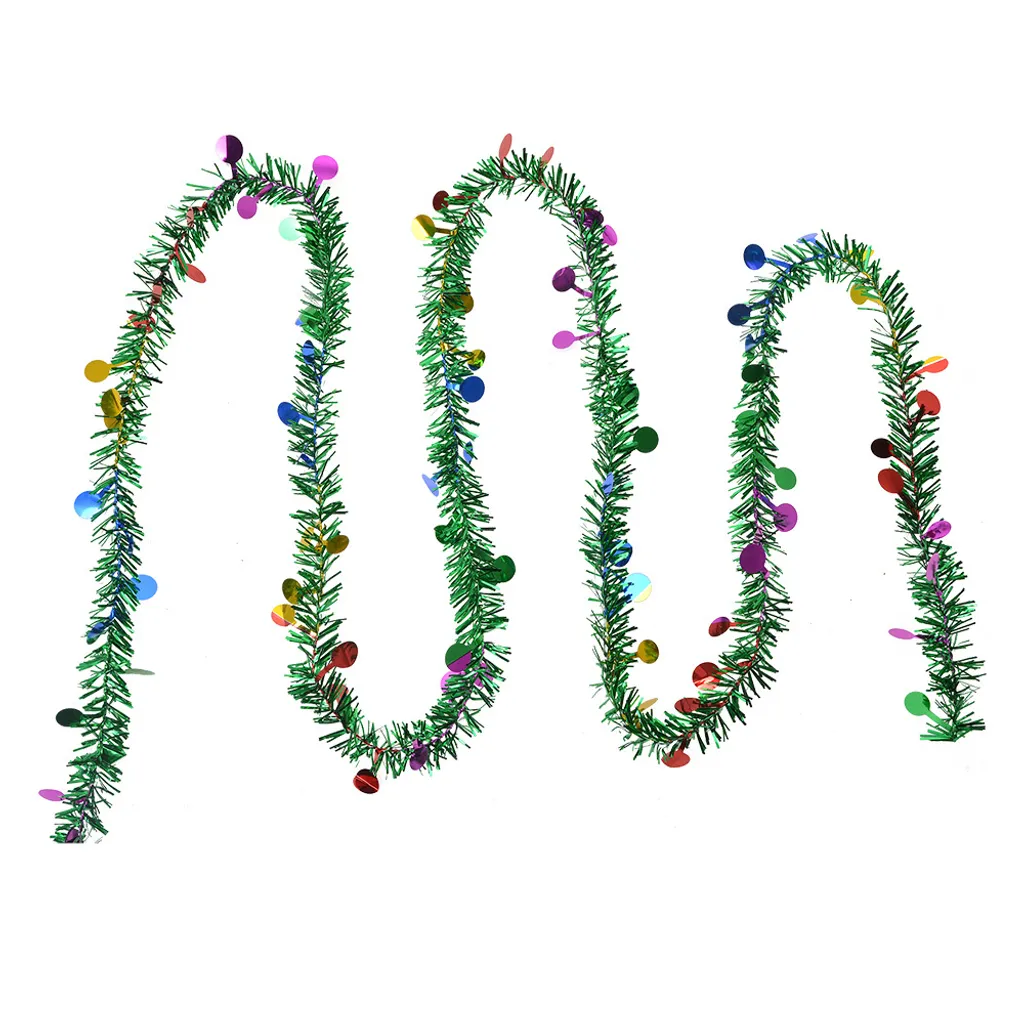 Guirlande Sapin Artificielle Verte 450 cm pour Déco Noël - 12 Pièces
