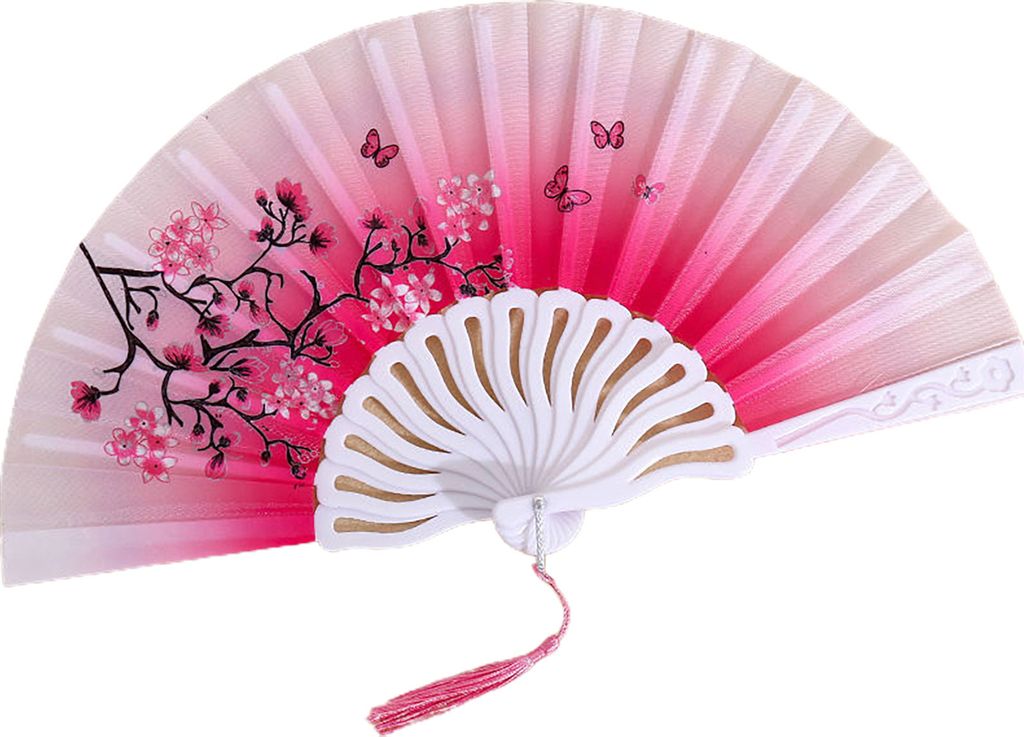 Klapperlüfter glänzende Textur Schöne verschiedene Stile glatte Oberfläche feine Verarbeitungsdekoration Oxford Stoff Chinesischer Stil Handhel...