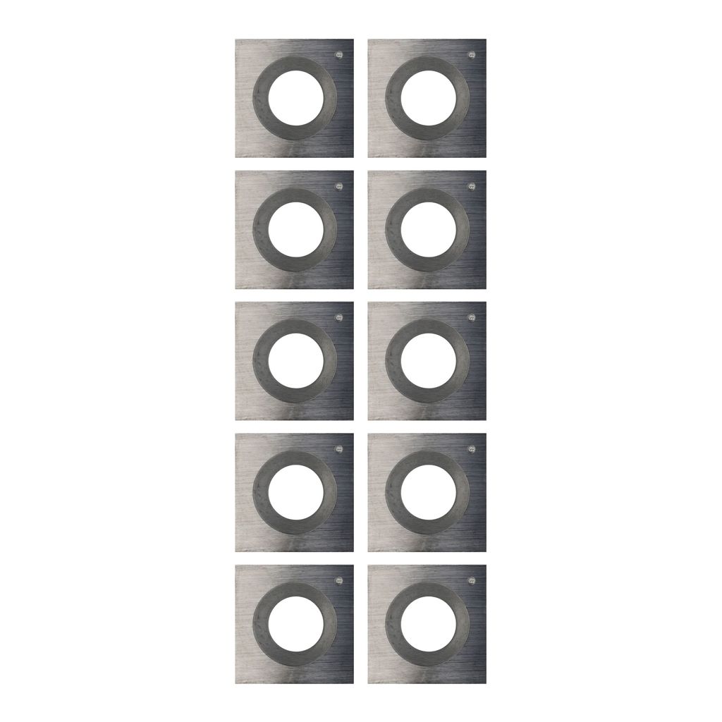 Quadratische Wendeplatte | 14 x 14 x 1,2 mm 30° | 10 Stück | Wendemesser für Hartholz und Weichholz geeignet | Ersatzmesser für Vorschneider, L...