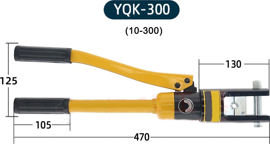 Hydraulische Crimpzange für Klemmen, manuelle Bedienung, Stahl-Crimpwerkzeug mit Dichtung YQK-300 (10-300)