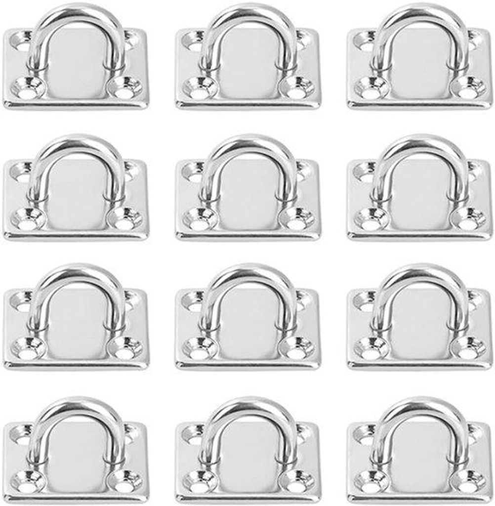 Stahl Schraubenzieher Haken - 12 Einheiten - Quadratisches Design - Hochwertige Dach-/Wand-Anbringung Rechteck Schraubenzieher - 35*30MM - Ø5mm - ...