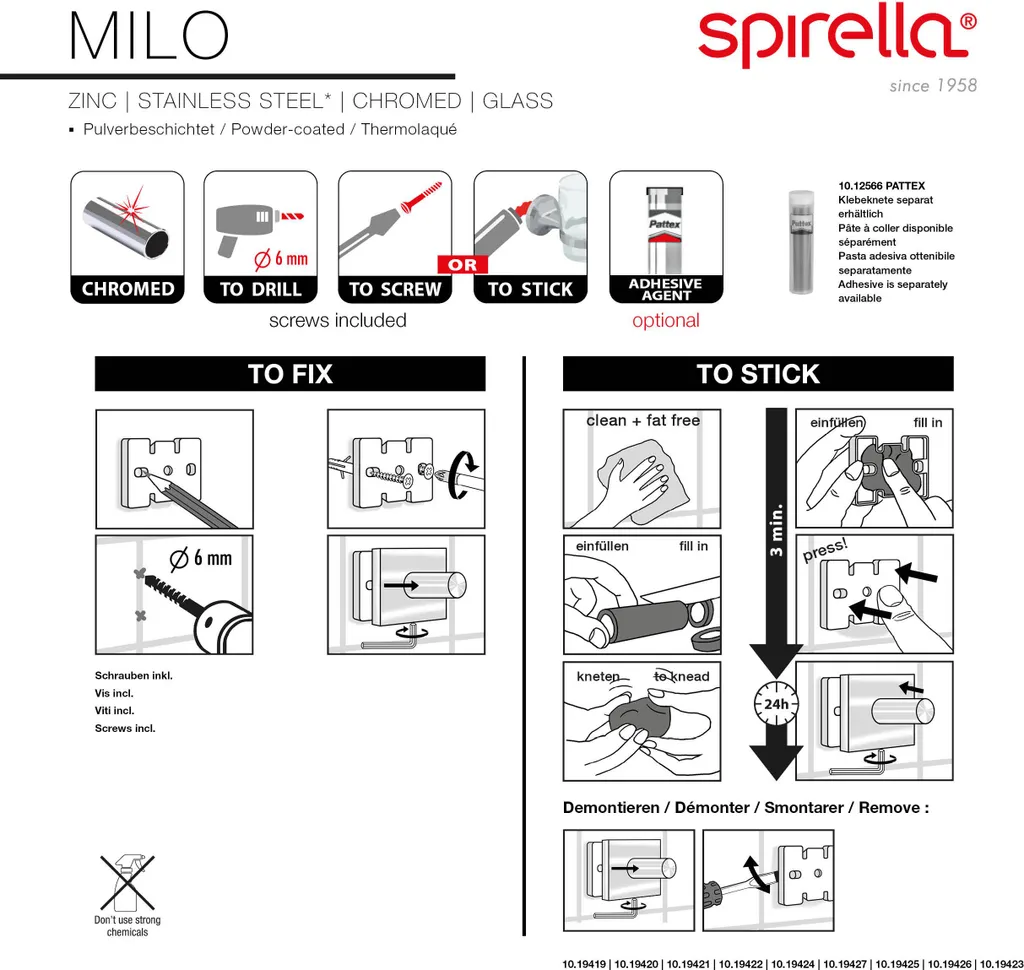 Porta Spazzolino Spirella Milo Argento Opaco | Bagno Ordinato Subito