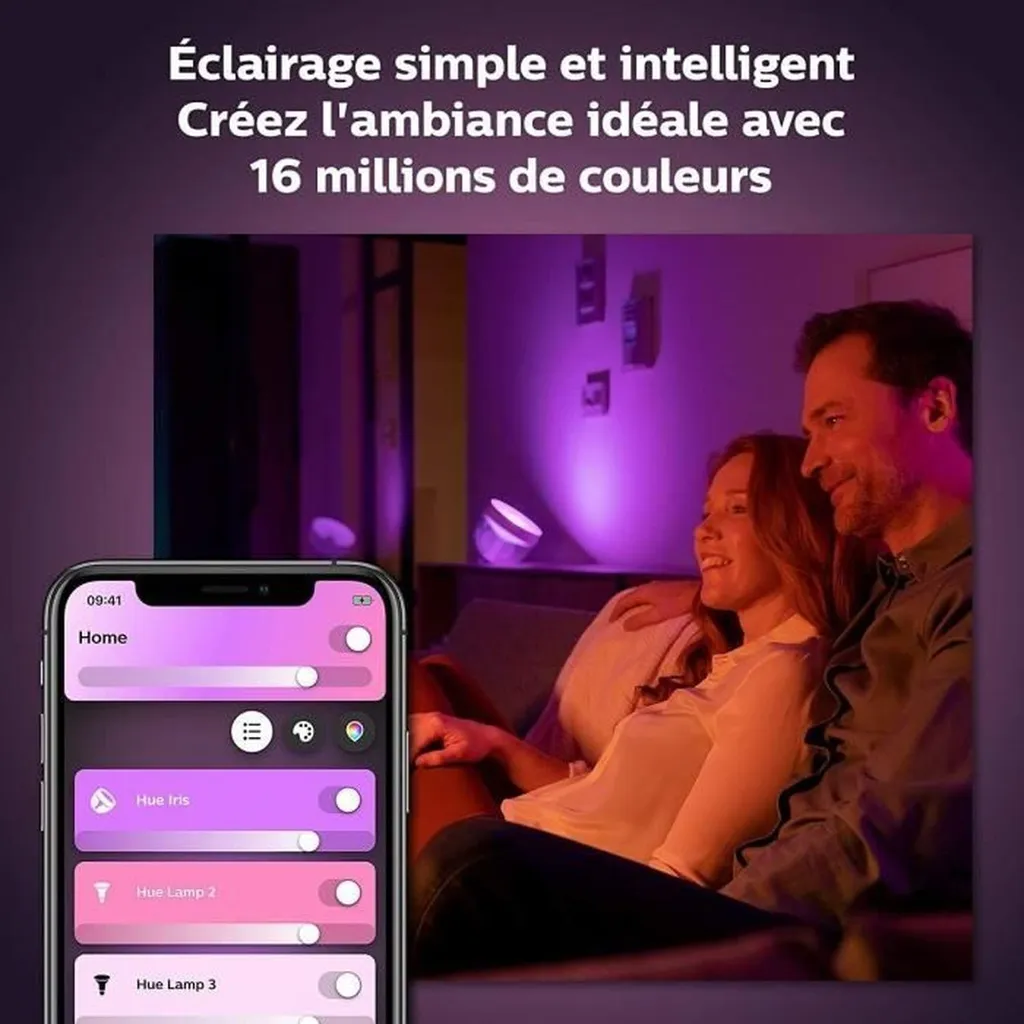 Lampe d'ambiance LED Philips Hue Iris Noire 570lm Connectée Bluetooth - 6
